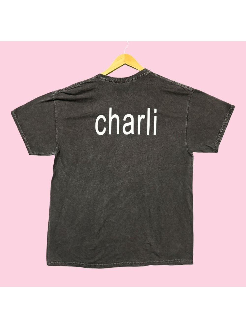 Charli XCX Brat Hyperpop Album Logo Oversized Tee L